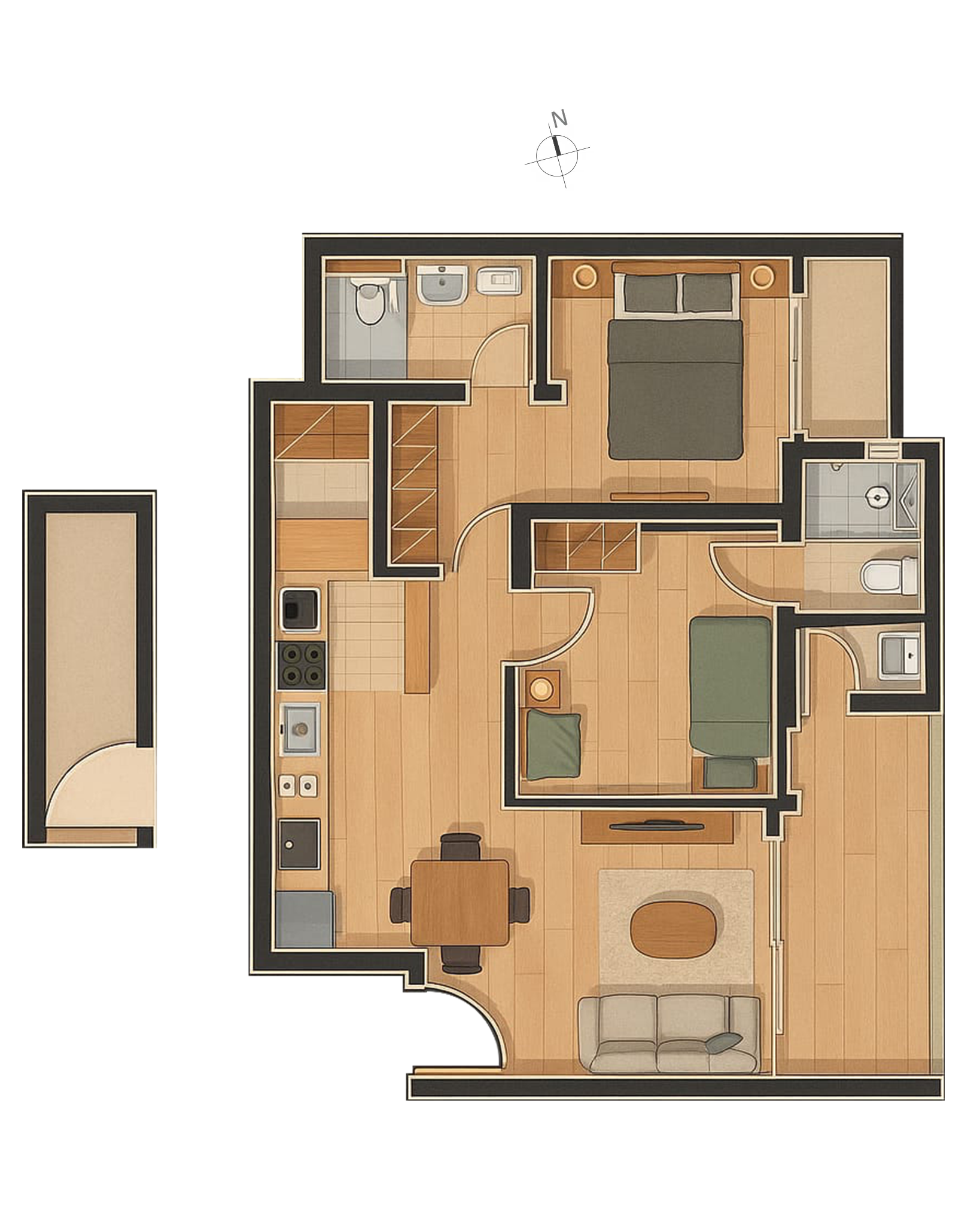 planta baixa 60,55m2 site