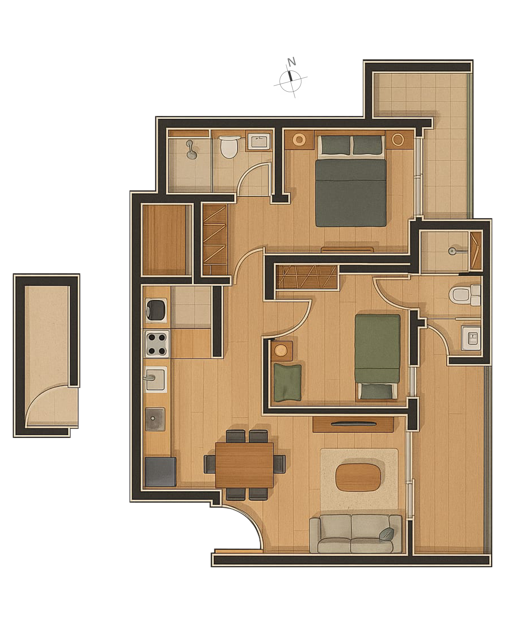 planta baixa 61,76m2 site