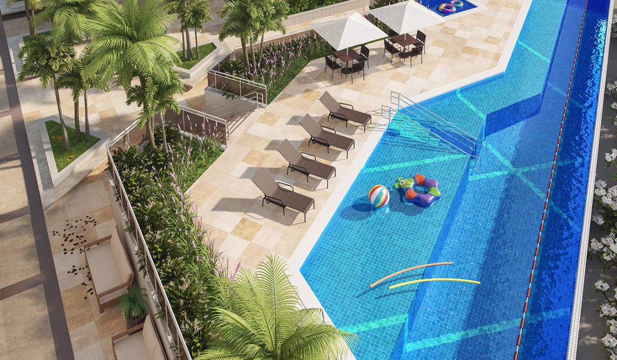 Piscina adulto com raias, infantil e Deck Gourmet com chopeira